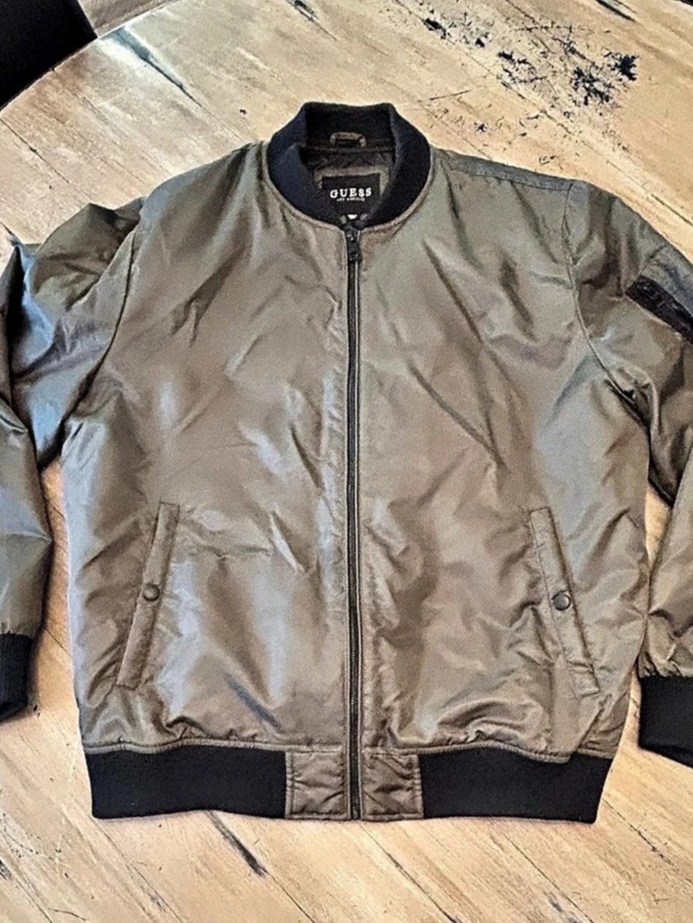GUESS Men's Bomber Jacket in Brown